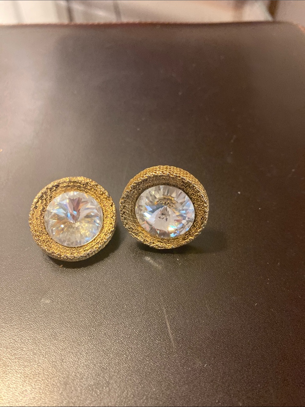 Gold-Tone Crystal Stud Earrings - Women Jewelry